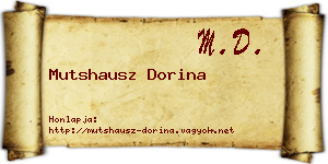 Mutshausz Dorina névjegykártya